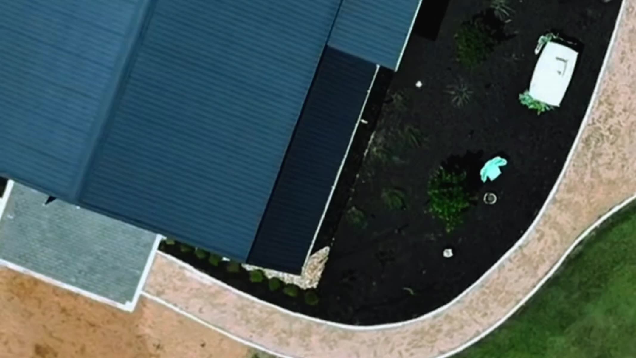 Top-down view of the venue roof