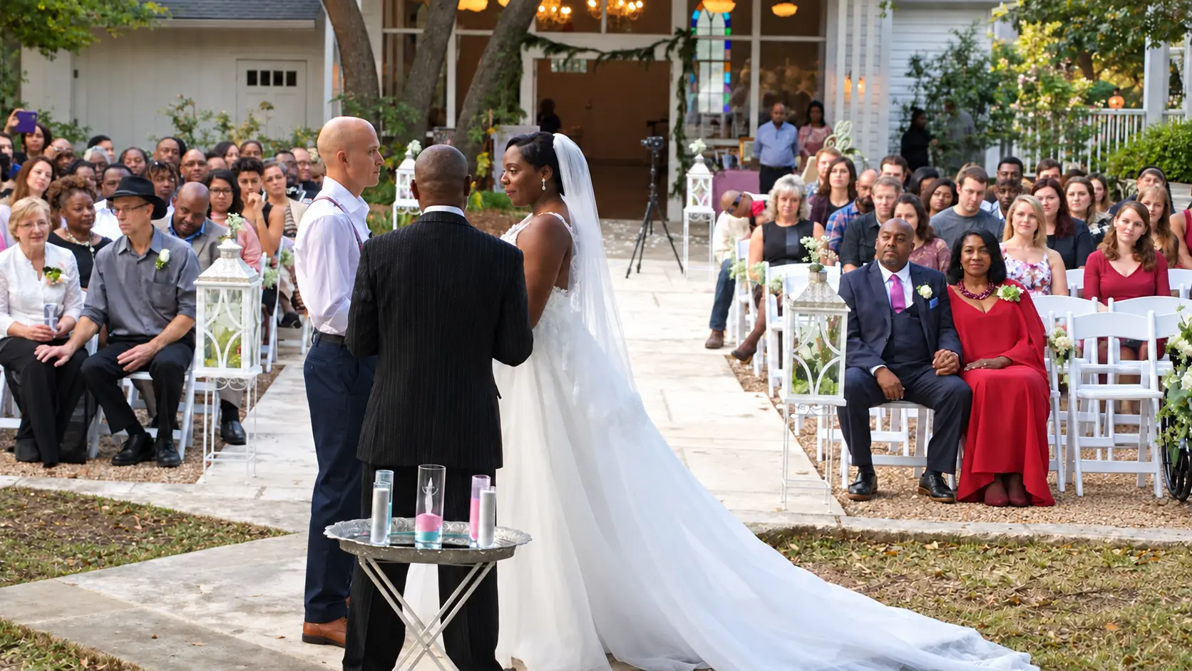 MacKenzie and Jesse exchange vows before family and friends at Mercury Hall