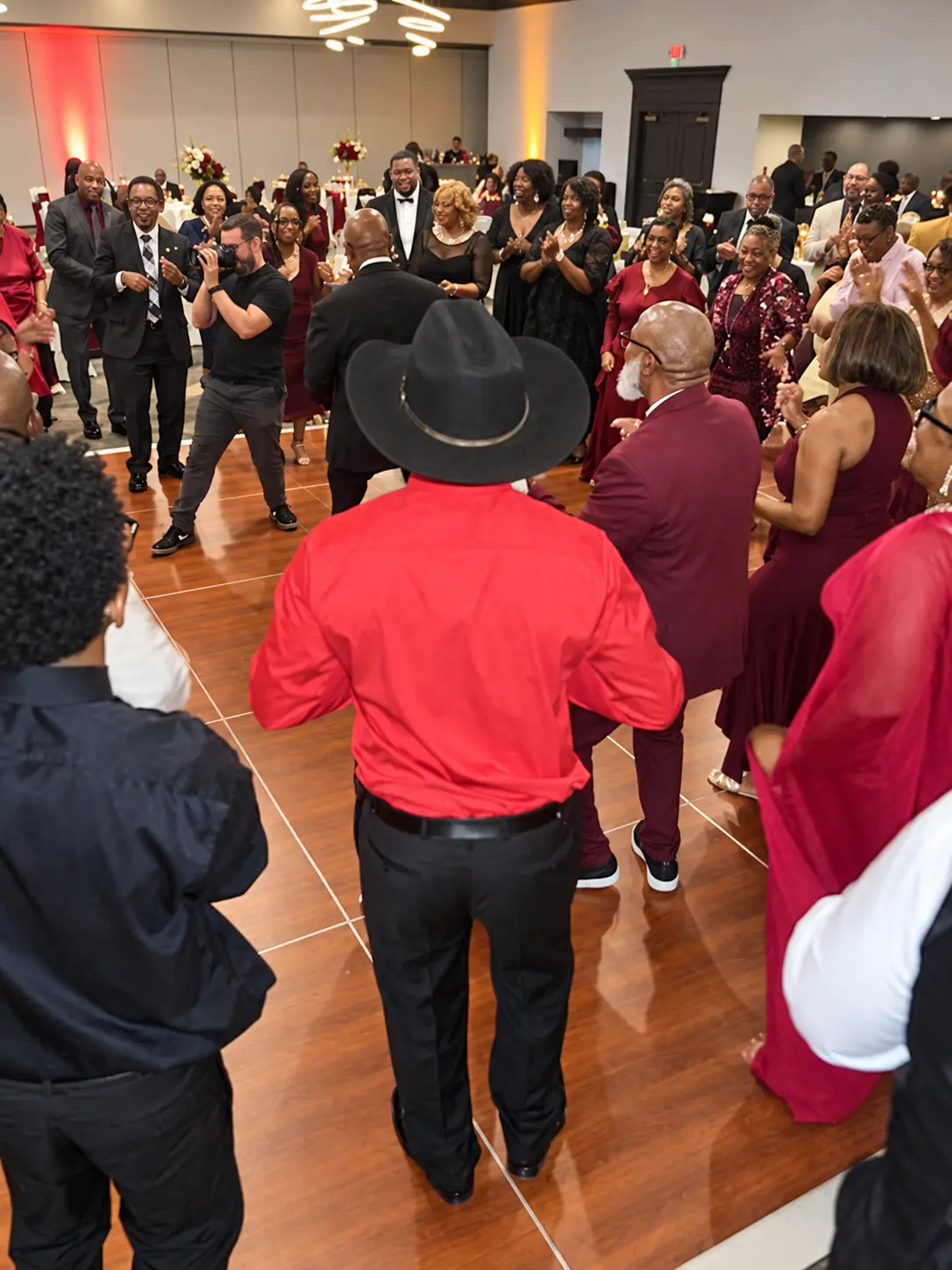Rosemary and Phil dancing at their anniversary celebration